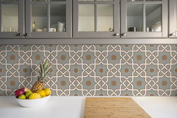 Piastrelle pvc adesive Pattern Marrone Geometrico