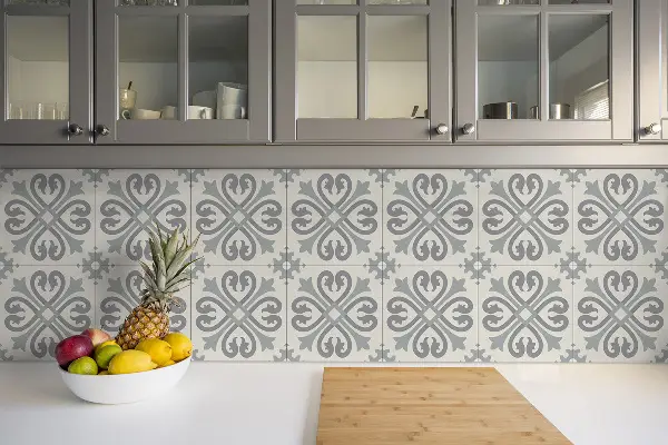 Piastrelle pvc adesive Pattern Grigio Arabo