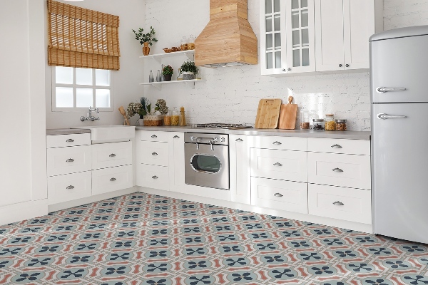 Piastrelle in pvc adesive Modello Floreale Colorato