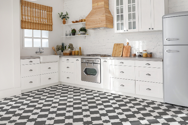 Piastrelle in vinile Pattern Grigio Geometrico