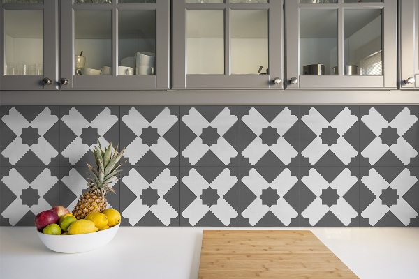 Piastrelle in vinile Pattern Grigio Geometrico
