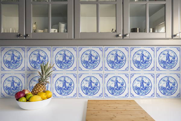 Piastrelle pvc Mulino A Vento In Stile Azulejos