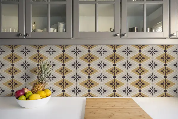 Piastrelle pvc adesive Modello Floreale Colorato