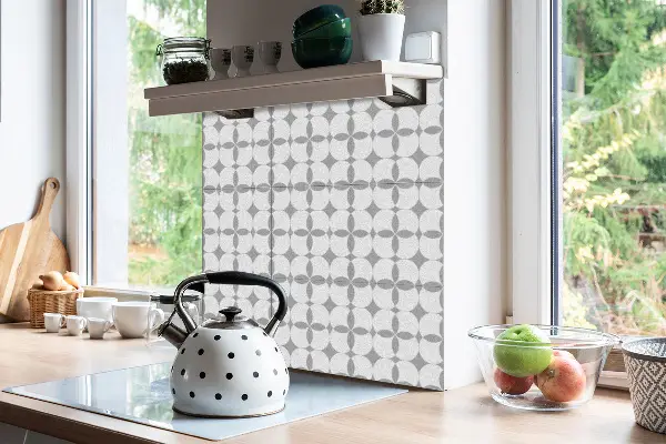 Piastrelle pvc Ruote Grigie Geometriche