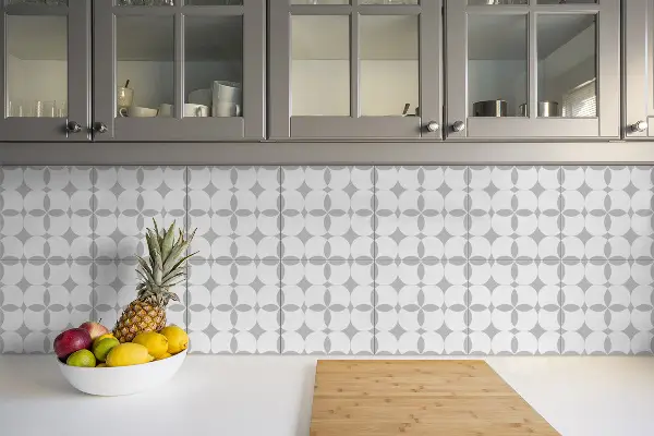 Piastrelle pvc Ruote Grigie Geometriche