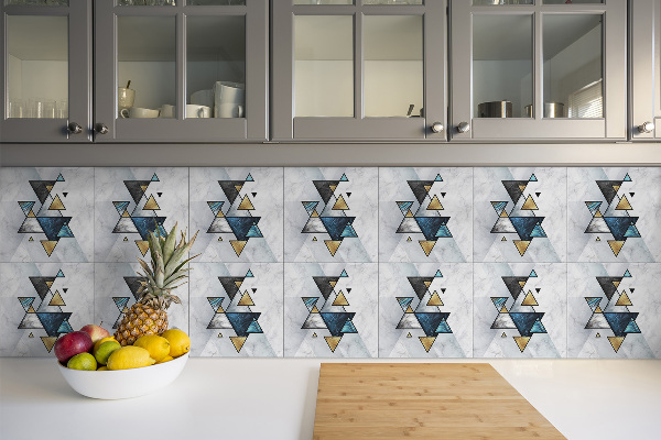 Piastrelle in pvc Astrazione Di Triangoli Di Marmo