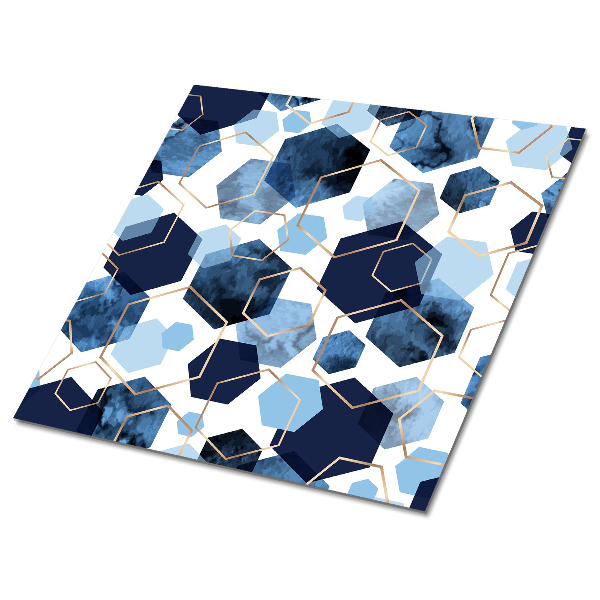 Piastrelle pvc adesive Astrazione Blu Geometrica