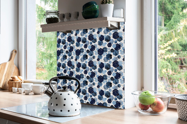 Piastrelle pvc adesive Astrazione Blu Geometrica
