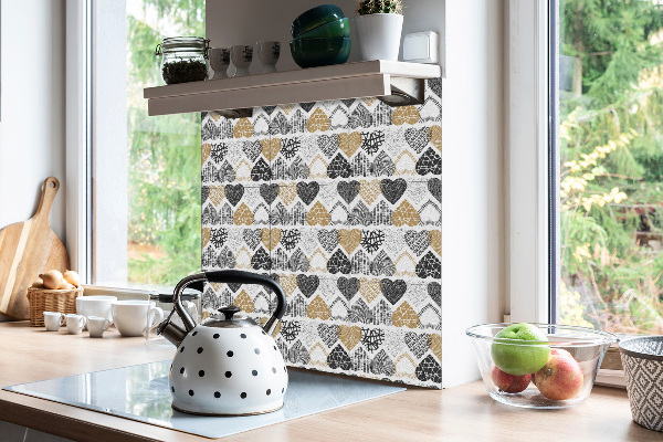 Piastrelle pvc adesive Cuori Multicolori