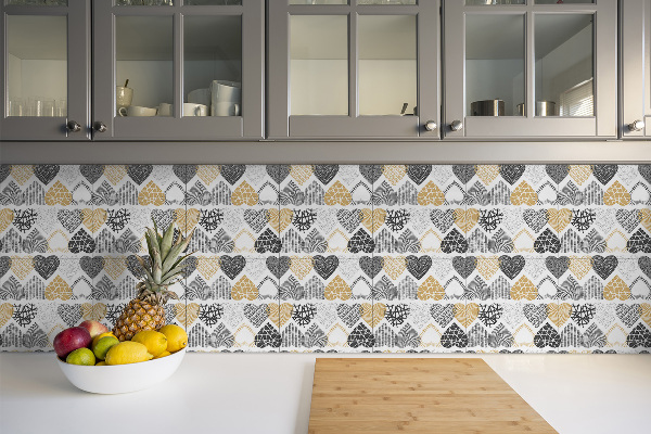Piastrelle pvc adesive Cuori Multicolori