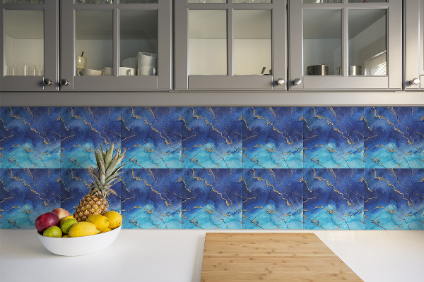 Piastrelle in pvc adesive Marmo Blu