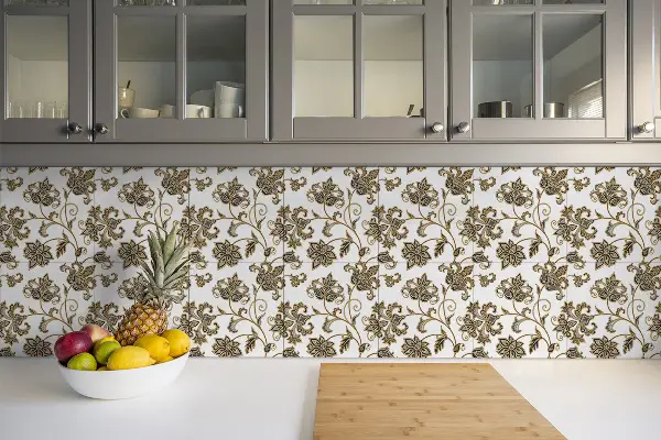 Piastrelle pvc Ornamento Floreale