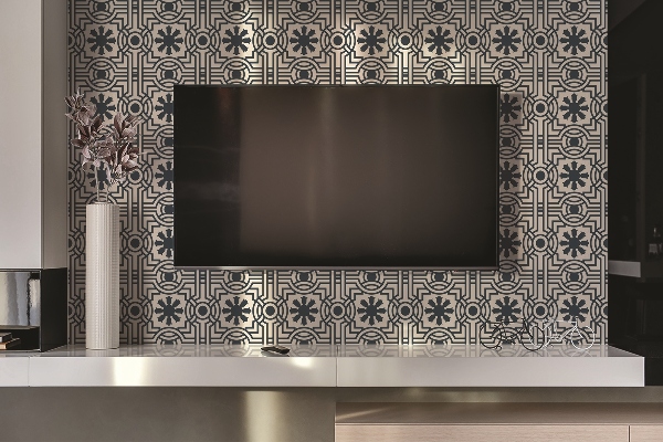 Pannello in vinile pcv Pattern Grigio Orientale