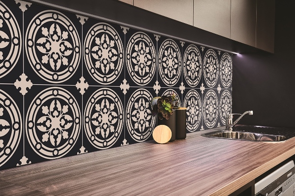 Pannello decorativo in vinile Pattern Nero Arabo