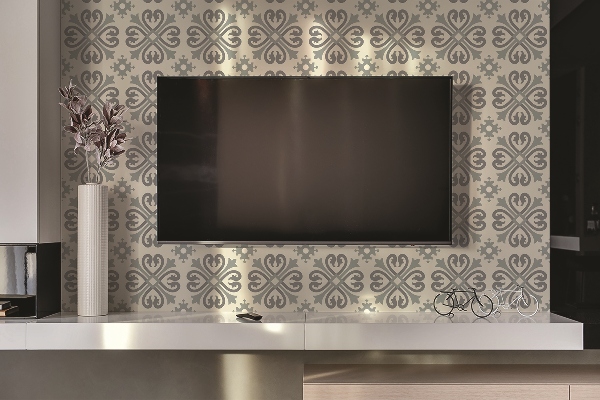 Pannello decorativo in vinile Pattern Grigio Arabo