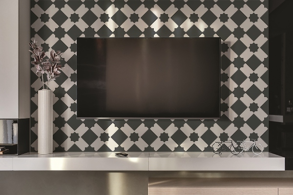 Pannello decorativo in vinile Pattern Grigio Geometrico
