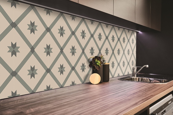 Pannello decorativo in vinile Modello Di Beige Geometrico