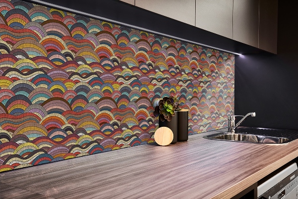 Pannello in vinile pcv Onde Patchwork