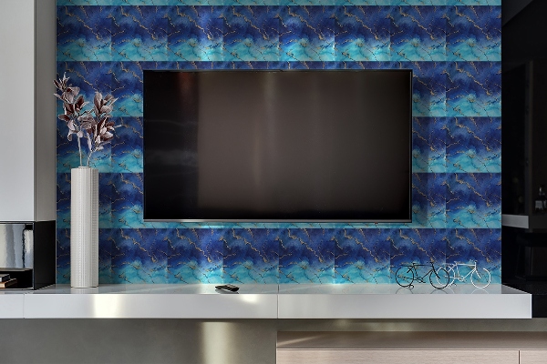 Pannello in vinile Marmo Blu