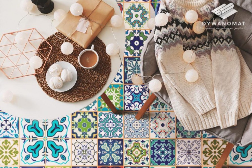 Figure geometriche su tappeti vinilici